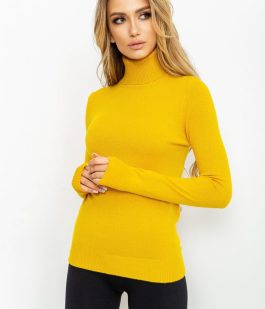 Гольф женский однотонный, цвет горчичный, 131R152130