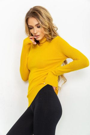 Гольф женский однотонный, цвет горчичный, 131R152130 — изображение 5