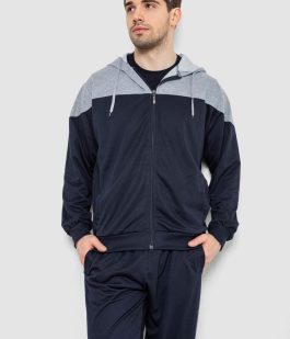 Спорт костюм мужской, цвет серо-синий, 244R988