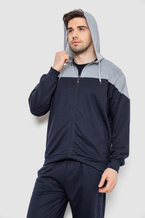 Спорт костюм мужской, цвет серо-синий, 244R988 — изображение 4