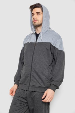 Спорт костюм мужской, цвет темно-серый, 244R988 — изображение 4