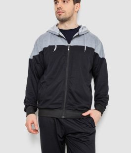 Спорт костюм мужской, цвет черно-серый, 244R988