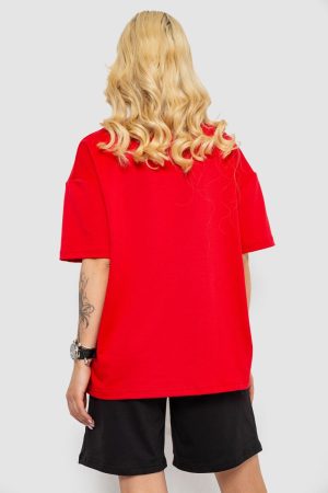Костюм женский повседневный, цвет красный, 241R5004-1 — изображение 4