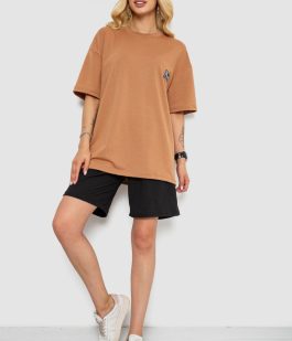 Костюм женский повседневный, цвет темно-бежевый, 241R5004-1