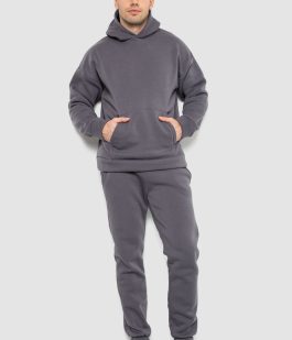 Спортивный костюм мужской на флисе, цвет серый, 177R235