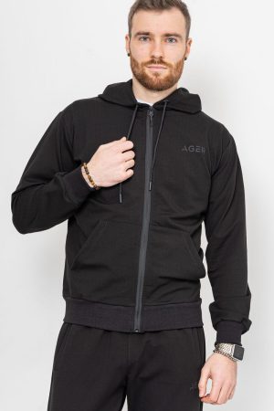 Спорт костюм мужской демисезонный, цвет черный, 241R175 — изображение 8