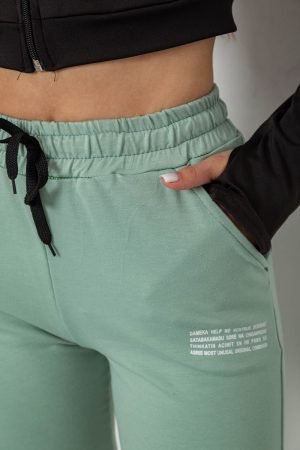 Спортивные штаны женские, цвет оливковый, 238R5052-1 — изображение 5