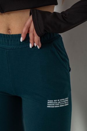 Спортивные штаны женские, цвет зеленый, 238R5052-1 — изображение 5