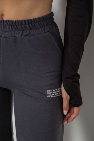 Спортивные штаны женские, цвет серый, 238R5052-1 — изображение 5