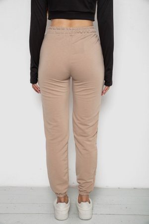 Спортивные штаны женские, цвет бежевый, 238R5052-1 — изображение 4