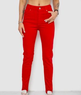 Джинсы женские Slim Fit, цвет красный, 182R1489S19