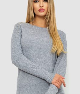 Кофта женский однотонный повседневный, цвет серый, 244R2033