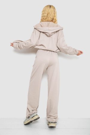 Спортивный костюм женский, цвет светло-бежевый, 241R2001-10 — изображение 4