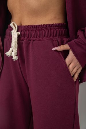 Спортивный костюм женский, цвет бордовый, 241R2001-10 — изображение 5
