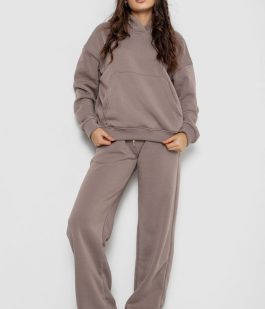 Спортивный костюм женский на флисе, цвет мокко, 241R2001-2