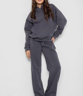 Спортивный костюм женский на флисе, цвет темно-серый, 241R2001-2