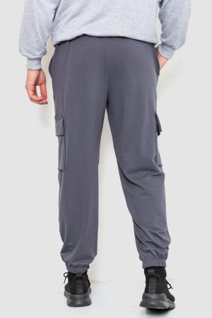 Спортивные штаны мужские двухнитка, цвет серый, 241R0651-1 — изображение 4