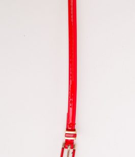 Женский тонкий ремень, из кожзама красного цвета, 196RL1010W29