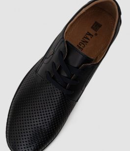Туфли мужские с перфорацией, цвет темно-синий, 243RB1873