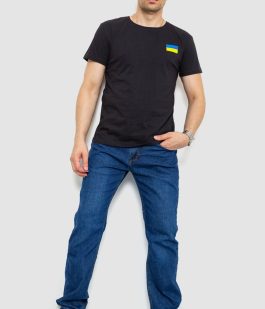 Футболка мужская патриотическая, цвет черный, 226R040