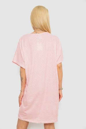 Ночная рубашка в полоску, цвет розово-белый, 238R15022-1 — изображение 4