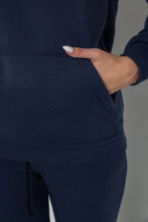 Спорт костюм женский на флисе, цвет темно-синий, 241R1530 — изображение 5