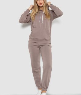 Спорт костюм женский на флисе, цвет мокко, 241R1530