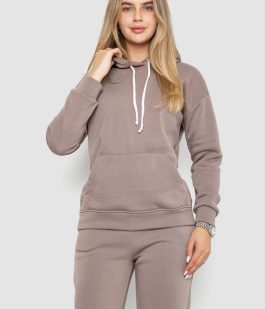 Спорт костюм женский на флисе, цвет мокко, 241R1530