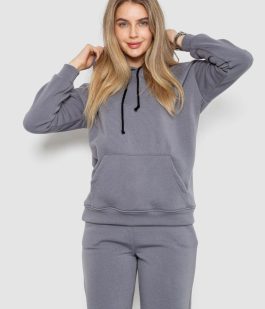 Спорт костюм женский на флисе, цвет серый, 241R1530