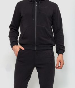 Спорт костюм мужской двухнитка, цвет черный, 119R200-2