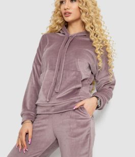 Спортивный костюм женский велюровый, цвет мокко, 177R022-1