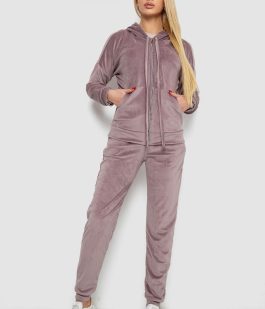 Спортивный костюм женский велюровый, цвет мокко, 177R018