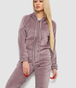 Спортивный костюм женский велюровый, цвет мокко, 177R018