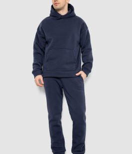 Спортивный костюм мужской на флисе, цвет темно-синий, 177R235-1