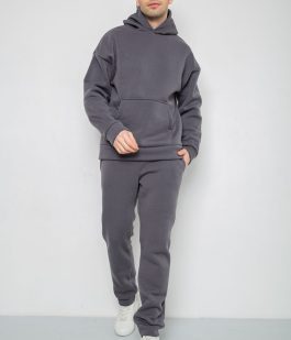 Спортивный костюм мужской на флисе, цвет серый, 177R235-1