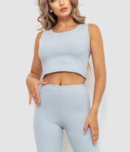 Костюм женский в рубчик повседневный, цвет серый, 214R700