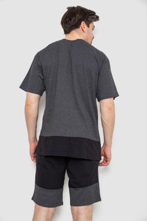 Костюм мужской повседневный, цвет серо-черный, 238R1533 — изображение 4