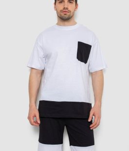 Костюм мужской повседневный, цвет бело-черный, 238R1533