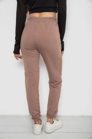 Спортивные штаны женские, цвет мокко, 238R345-1 — изображение 4