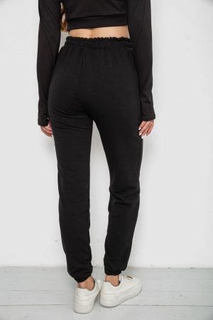 Спортивные штаны женские, цвет черный, 238R345-1 — изображение 4