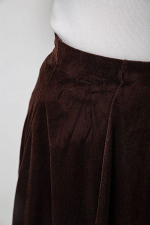 Юбка бархатная годе, цвет коричневый, 167R375 — изображение 5