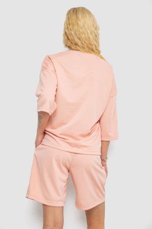 Костюм женский однотонный, цвет персиковый, 238R116 — изображение 4
