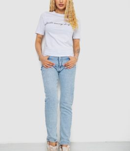 Футболка женская с принтом, цвет белый, 241R130