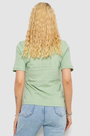 Футболка женская с принтом, цвет оливковый, 241R130 — изображение 4