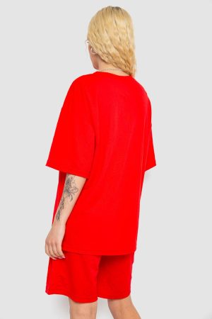 Костюм женский повседневный, цвет красный, 238R1615 — изображение 4