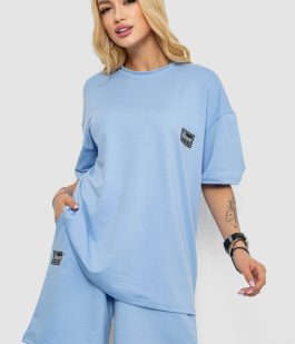 Костюм женский повседневный, цвет голубой, 241R5004