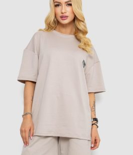 Костюм женский повседневный, цвет бежевый, 241R5004