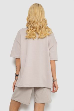 Костюм женский повседневный, цвет бежевый, 241R5004 — изображение 4