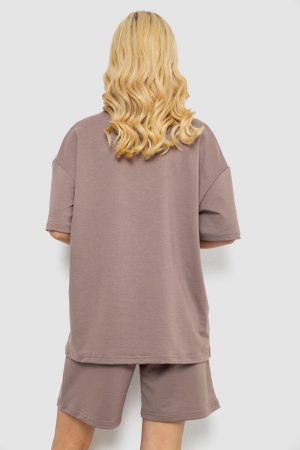 Костюм женский повседневный, цвет мокко, 241R5004 — изображение 4