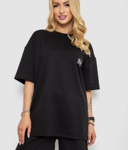 Костюм женский повседневный, цвет черный, 241R5004